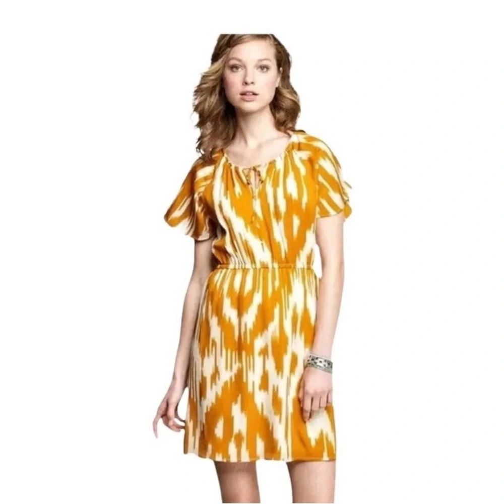 J.Crew Ikat Print Silk Dress Size 14 NWT